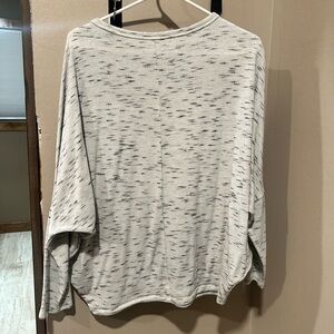 Gray Speckled Long Sleeve Top